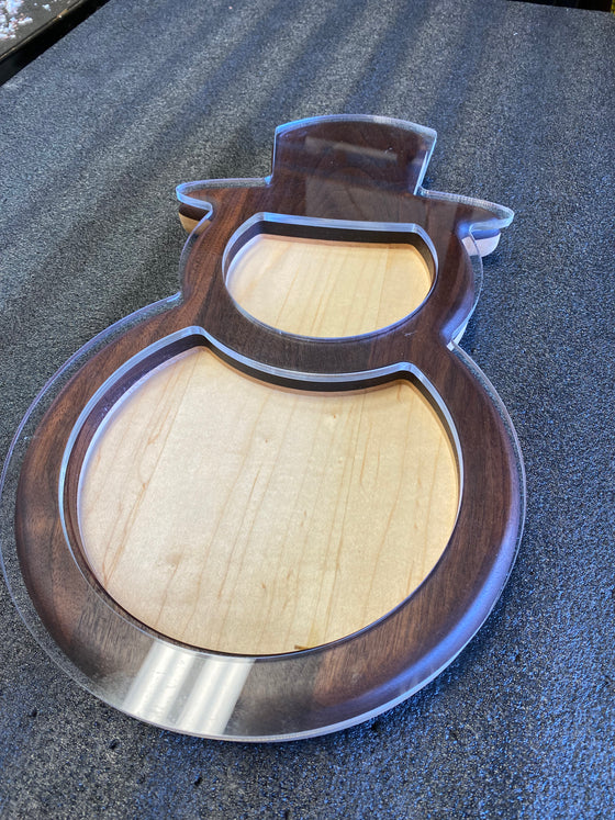 Holiday Snowman Platter Template