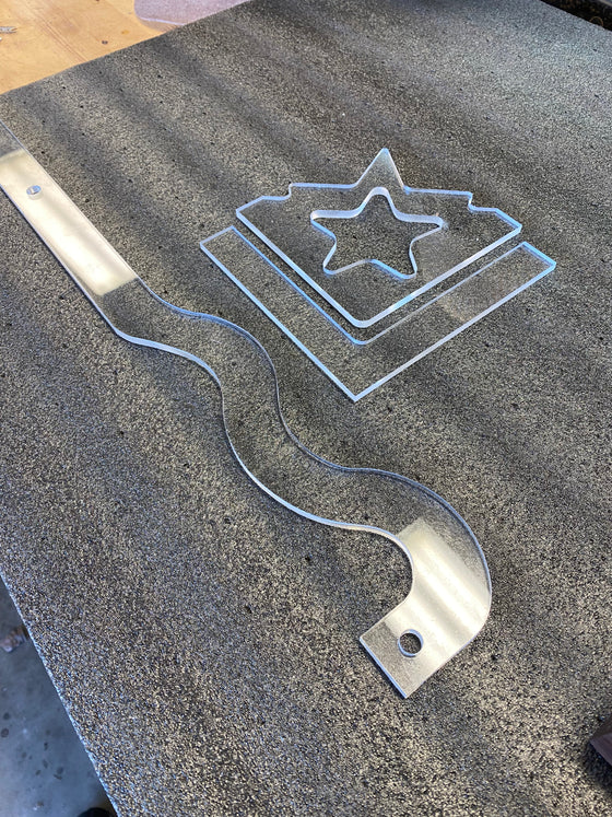 Wavy Flag Cutting Board Template