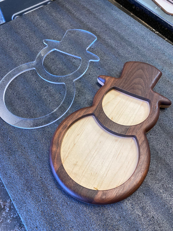Holiday Snowman Platter Template