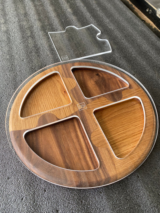 Round Puzzle Platter Template