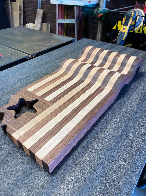 Wavy Flag Cutting Board Template