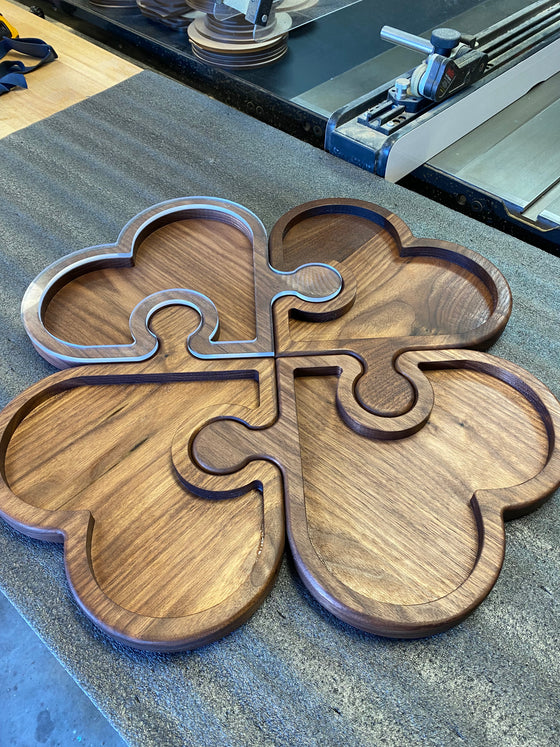 Heart Jigsaw Platter Template