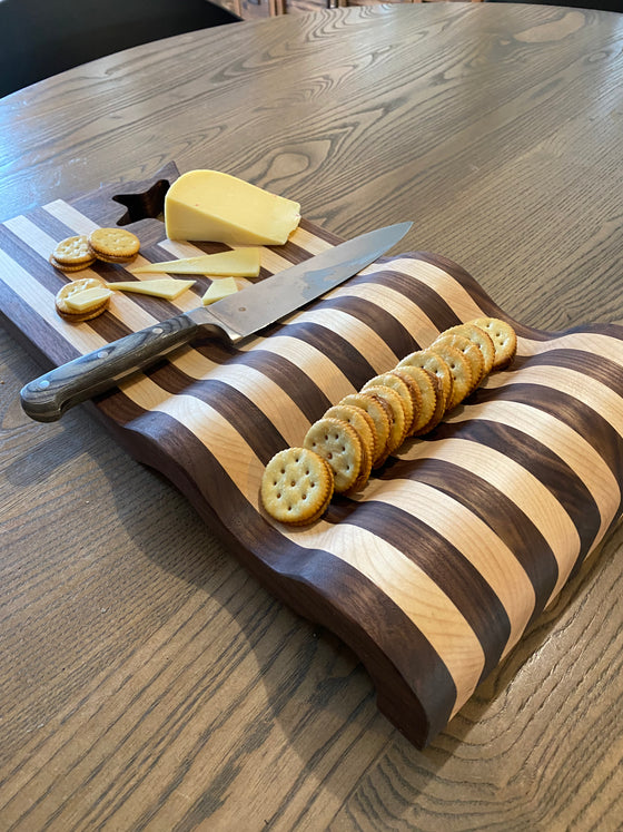 Wavy Flag Cutting Board Template