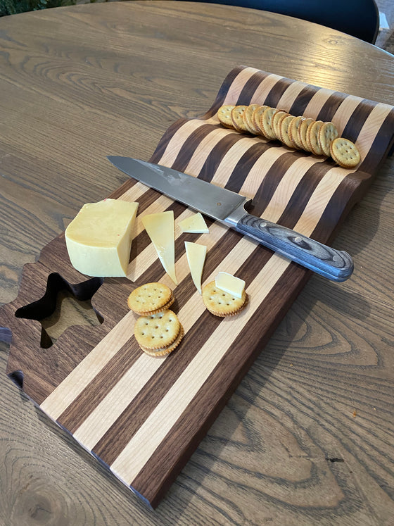 Wavy Flag Cutting Board Template